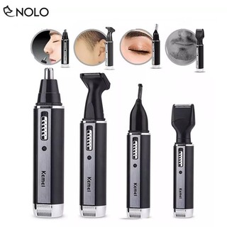 Bộ Máy Tông Đơ Cạo Râu Cắt Tóc Pin Sạc Kemei Model KM6630 4in1 Lưỡi Dao Thép Công Suất 2W