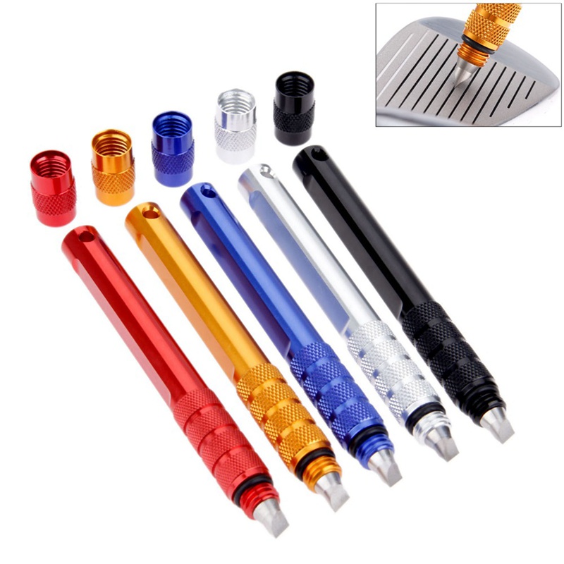 1 Dụng Cụ Mài Rãnh Gậy Đánh Golf Hình Chữ V Bằng Hợp Kim Màu Đen