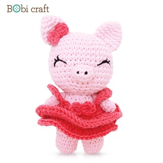 Thú bông len Bobicraft - Heo cái DIY - Đồ chơi an toàn Quà tặng bé