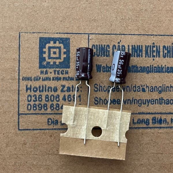 Tụ hoá 35V 56uf 56UF 35v 6x11 Nichicon Chính hãng mới 100%