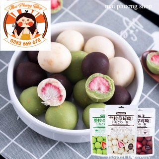 Combo 3 gói socola bọc dâu tây sấy