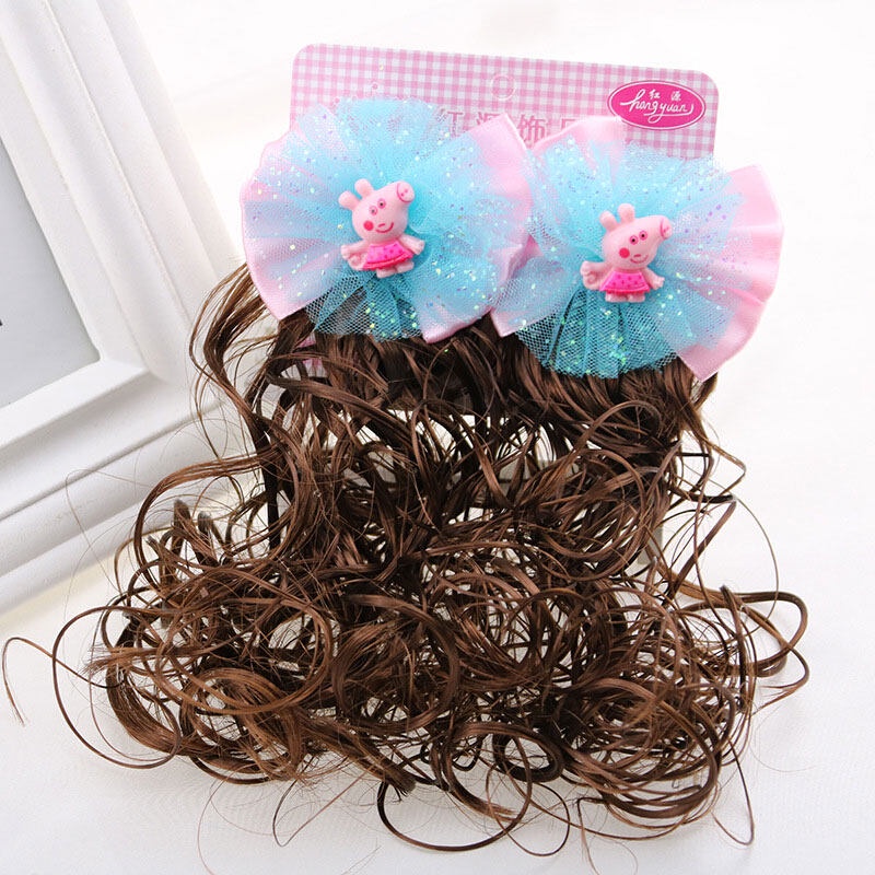 Set 1 Cặp Kẹp Tóc Giả Hình Mèo Và Hoa Dễ Thương Cho Bé Gái