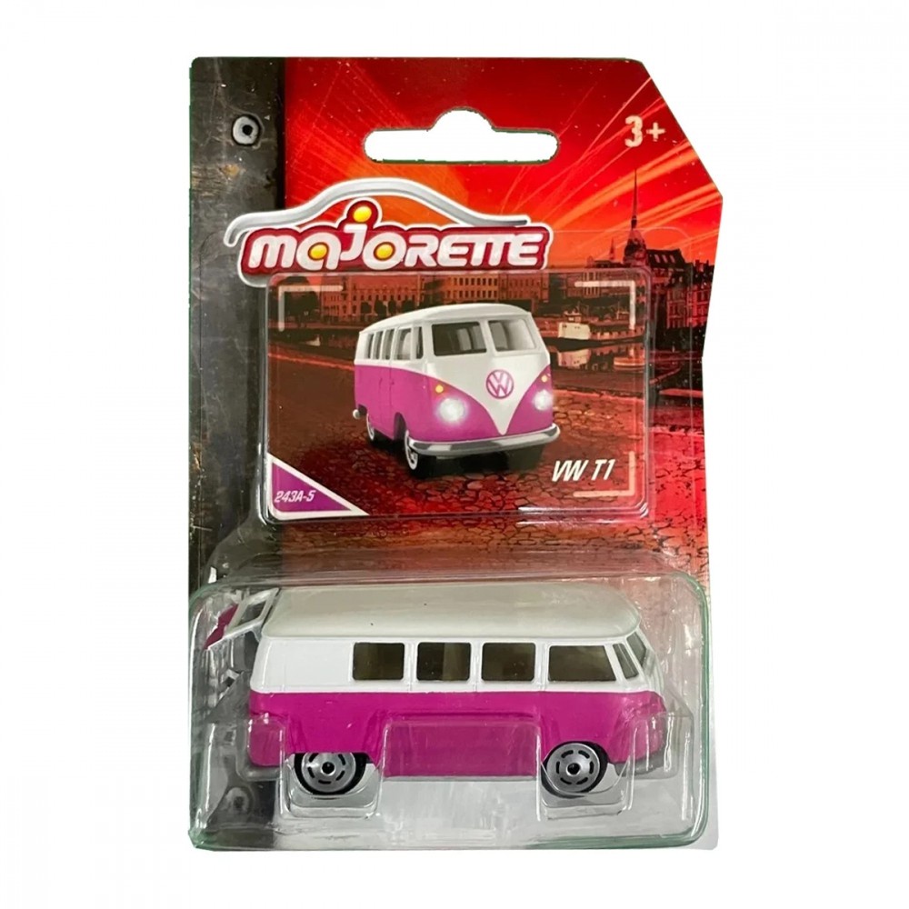 Xe Mô Hình MAJORETTE VW T1 Bus - Pink Version