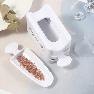 Khay đựng đá rắc nhũ, khay hứng đá rắc phụ kiện nail
