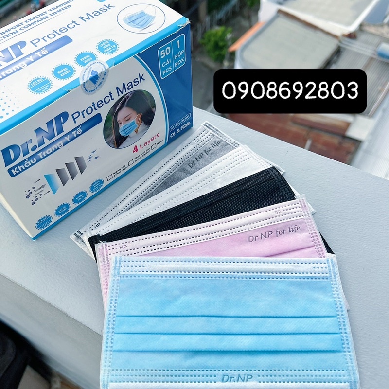 Khẩu Trang Y Tế Giấy Kháng Khuẩn, 4 Lớp DrNP