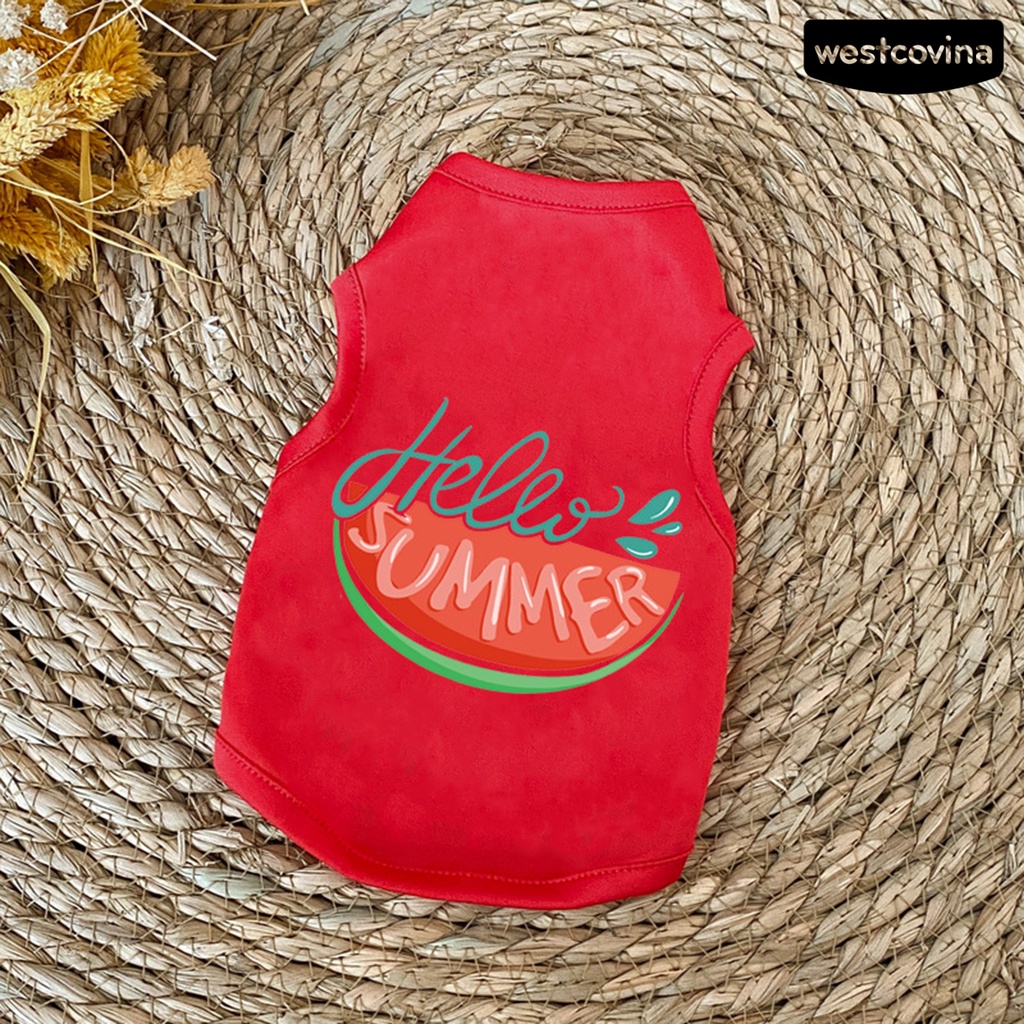 [COD]♘Áo Thun In Hình Thời Trang Đường Phố Thoải Mái Cho Thú Cưng