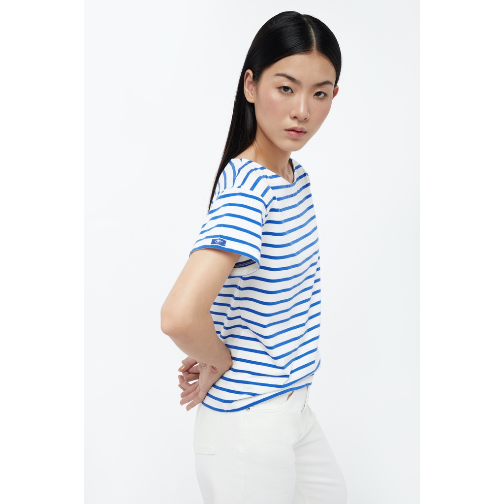 TheBlueTshirt - Áo Thun Tay Ngắn Sọc Trắng Xanh - New Classic BlueT Short Sleeve - White / Blue Stripe