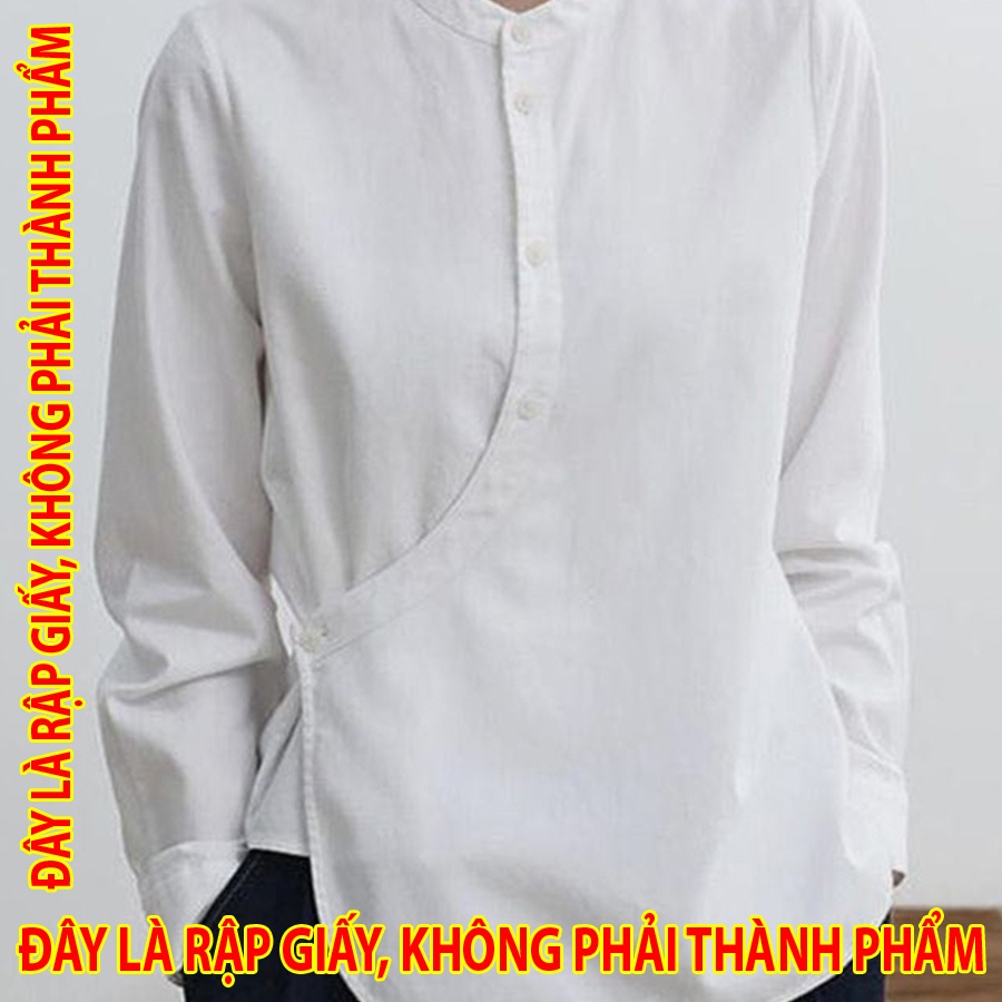 Rập Giấy SM008 - Sơmi vạt đắp, cổ trụ