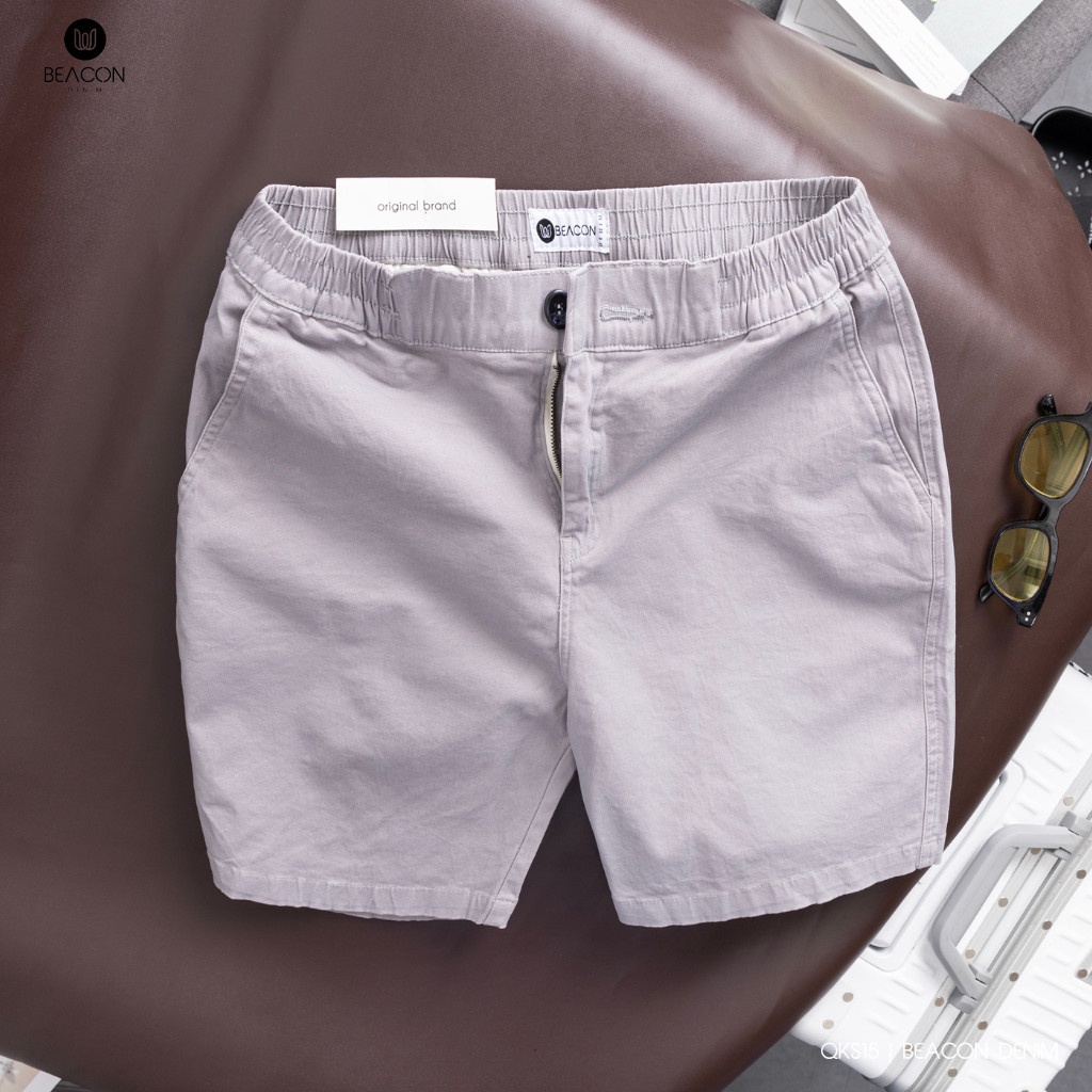 Quần Kaki Short Nam Cao Cấp Trẻ Trung BEACON DENIM Form SlimFit Mã QKS15