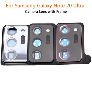Dành cho samsung galaxy note 20 ultra phía sau camera kính ống kính có khung giá đỡ linh kiện thay thế