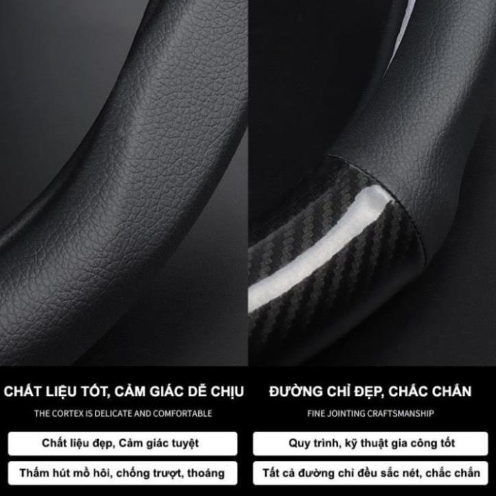 Bọc vô lăng Honda City,CRV, HRV, Brio, Accord, Jazz, Trùm vô lăng cacbon bảo vệ vô lăng *