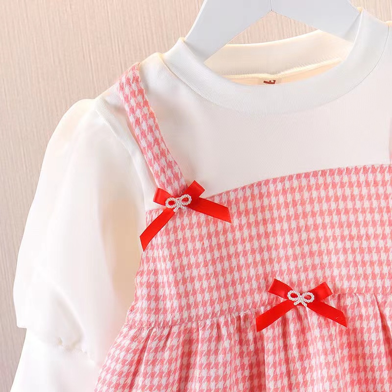 Đầm Dài Tay Thiết Kế Dễ Thương Dành Cho Bé Gái 0-4 Tuổi