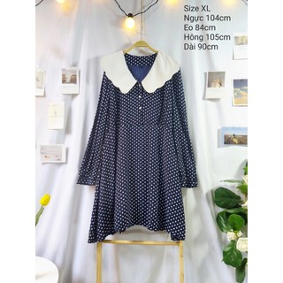 (Ảnh thật) Đầm si babydoll chấm bi