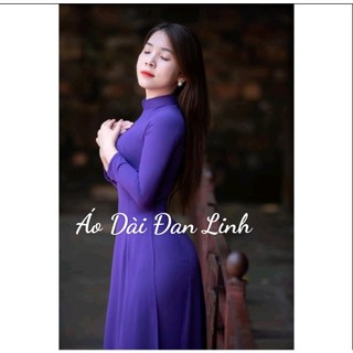 (A 331) Áo dài lụa mỹ màu tím huế mộng mơ, đẹp dịu dàng, đằm thắm - Áo Dài Đan Linh