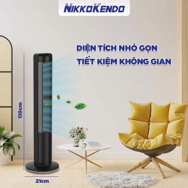 Quạt tháp không cánh màu đen Nikkokendo X01A công nghệ Nhật Bản - Hàng chính hãng Nikko kendo
