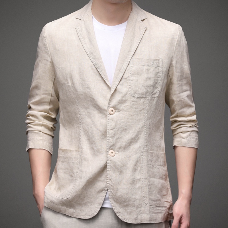 Áo khoác nam trung niên, Áo blazer- Áo vest nam chất liệu linen cao cấp, thời trang trung niên thanh lịch BZ06 | BigBuy360 - bigbuy360.vn