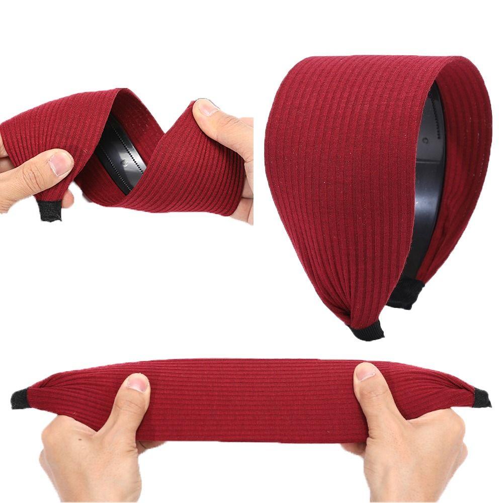 Băng Đô Cài Tóc Dệt Kim Chống Trượt Đơn Giản Thời Trang Cho Nữ