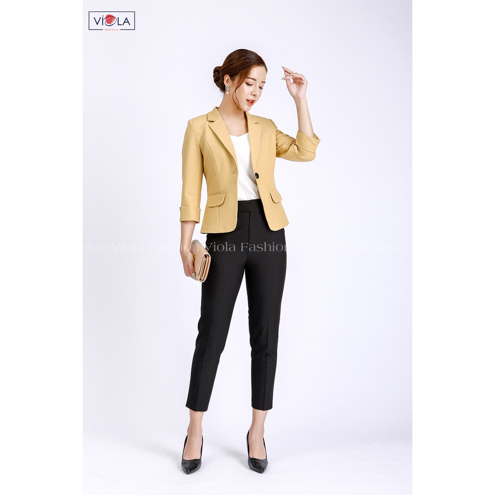 Áo vest nữ tay lỡ công sở Viola màu vàng thời trang form trẻ tôn dáng sang trọng lịch sự hiện đại VE3393