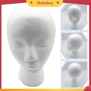 Huluboy| Đầu mannequin nữ bằng xốp dùng trưng bày tóc giả chuyên nghiệp