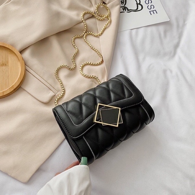 Túi xách nữ đeo chéo khoá gương phong cách hàn quốc Jellyshop