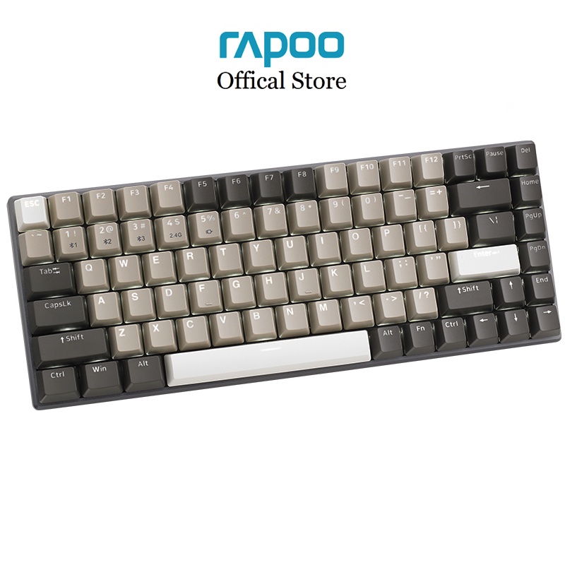 Bàn phím cơ gaming Rapoo V700-8A phong cách hoài cổ đa kết nối (Bluetooth 5.0/ 3.0, USB 2.4GHz và có dây), pin sạc