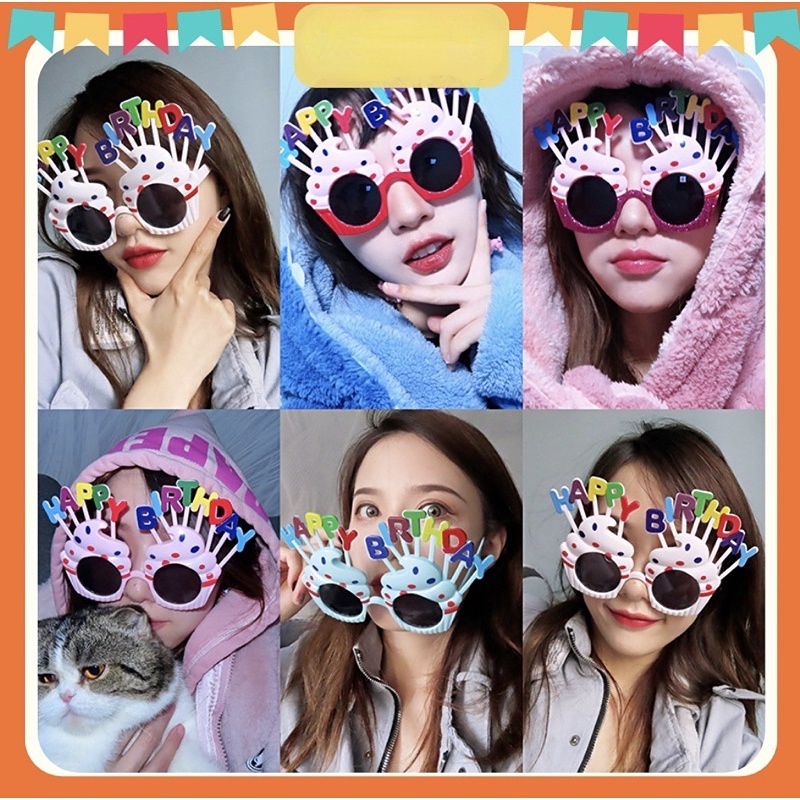 Kính Sinh Nhật, Mắt Kính Chữ HAPPY BIRTHDAY Dành Cho Tiệc Sinh Nhật, Chụp Ảnh Dễ Thương Cute Hot Trend RYT