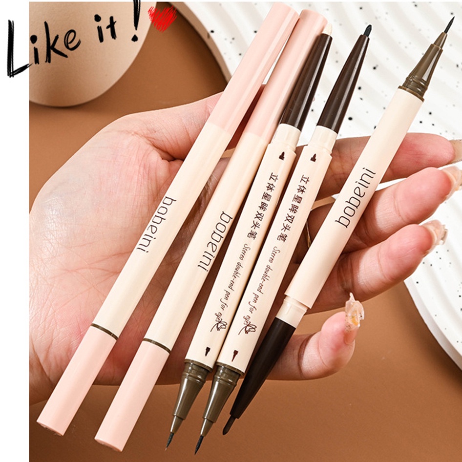 Bút Kẻ Mắt Dạng Lỏng 2 Trong 1 Siêu Mỏng Mượt Mà Lâu Trôi Dành Cho Nữ