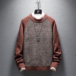 Áo len nam cổ tròn dệt hạt gạo thân tiêu dày dặn, phối màu trẻ trung cá tính - ADAM MAN