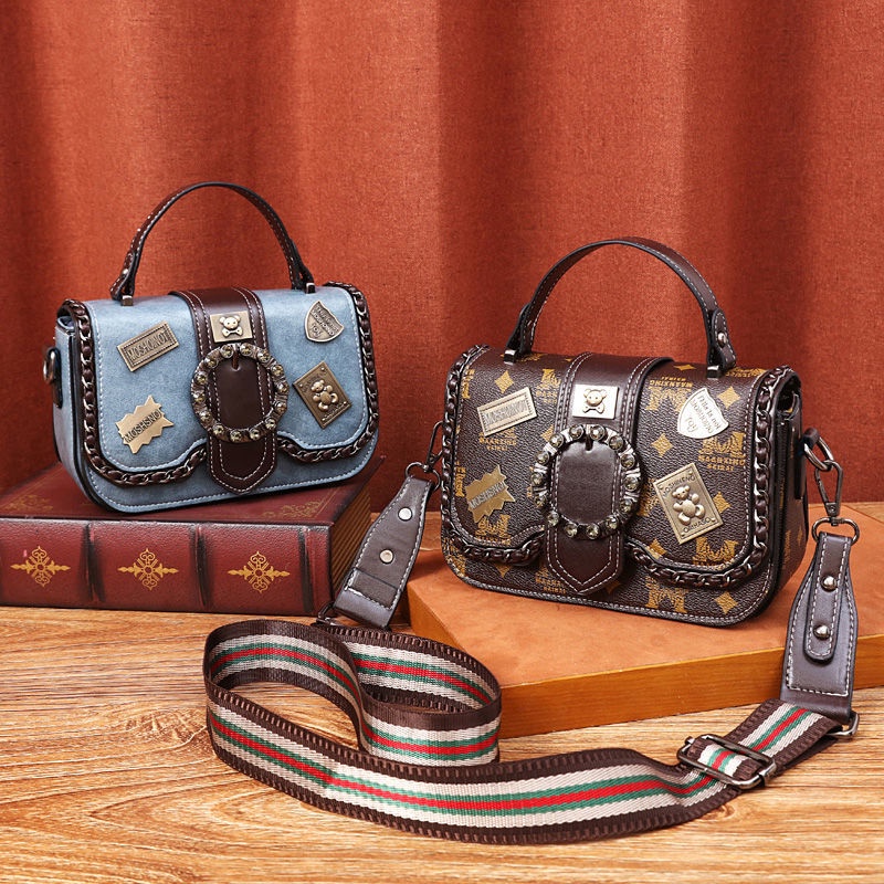 Túi đeo chéo túi xách nữ túi đeo chéo nữ  túi xách 2023 Thời trang mới xu hướng Vintage in rộng dây đeo vai túi vai đơn