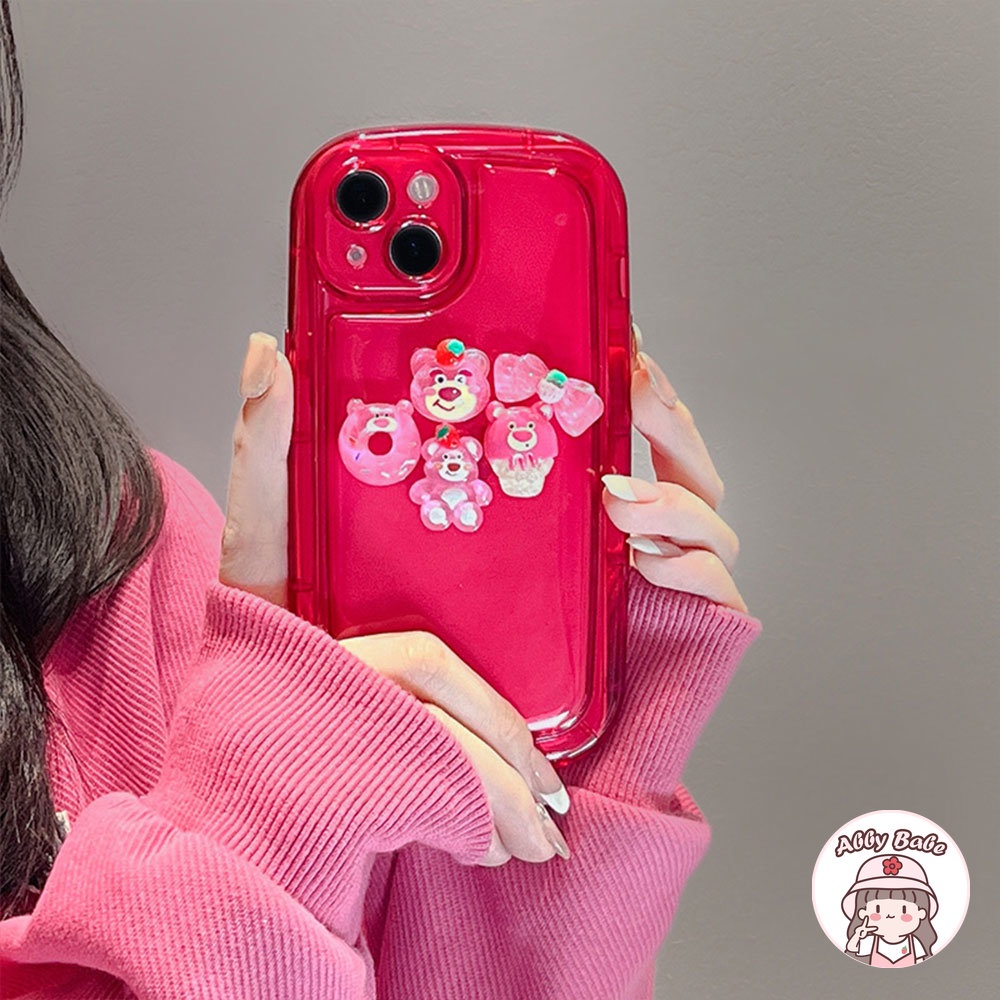 Ốp Điện Thoại TPU Mềm Trong Suốt Chống Mồ Hôi Hình Gấu 3D Cho IPhone 14 Pro Max 11 7Plus 13 12 11 Pro Max X XS