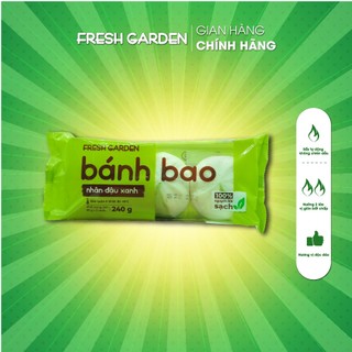 Bánh Bao Nhân Đậu Xanh FRESH GARDEN Vị Ngọt Nhẹ Không Béo Phù Hợp Với Người Ăn Chay Và Mặn 240g