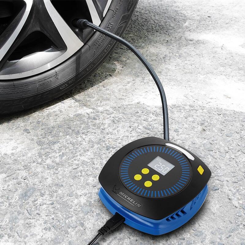 Máy bơm và xả lốp xe đa năng tự ngắt 12v Michelin M2201 - có đèn led lớn, cài đặt sẵn chế độ, dễ thao tác sử dụng
