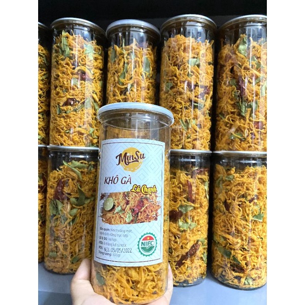 Khô Gà Lá Chanh hũ, túi zip thơm ngon nhà làm 200g,300gram