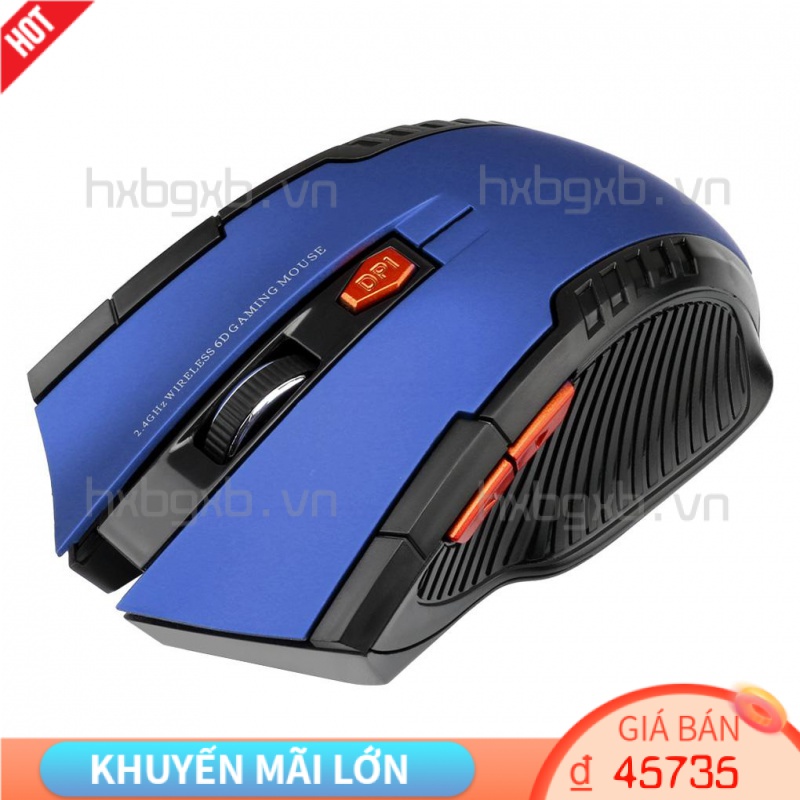 Chuột Quang Không Dây 2 4Ghz 6 Nút Bấm 800 / 1200 / 1600DPI