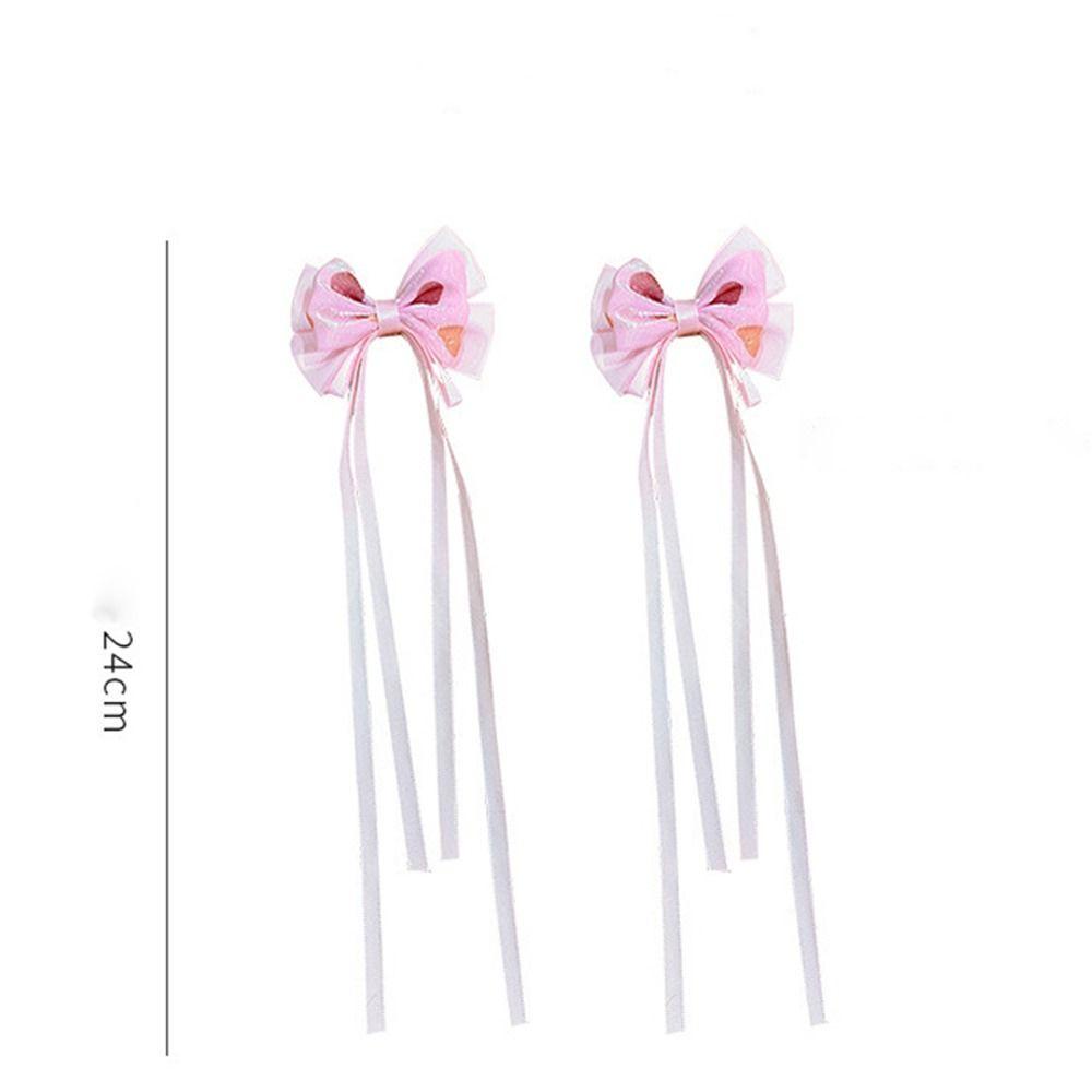 Kẹp Tóc Hình Nơ Dáng Dài Kiểu Dáng Ngọt Ngào Cho Bé Gái