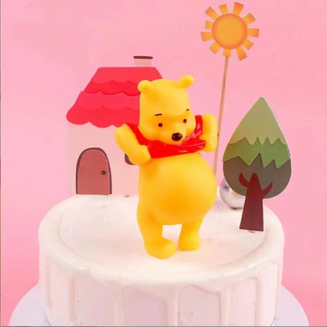 con vật trang trí bánh kem  [FREESHIP❤️] gấu Pood hở bụng dễ thương