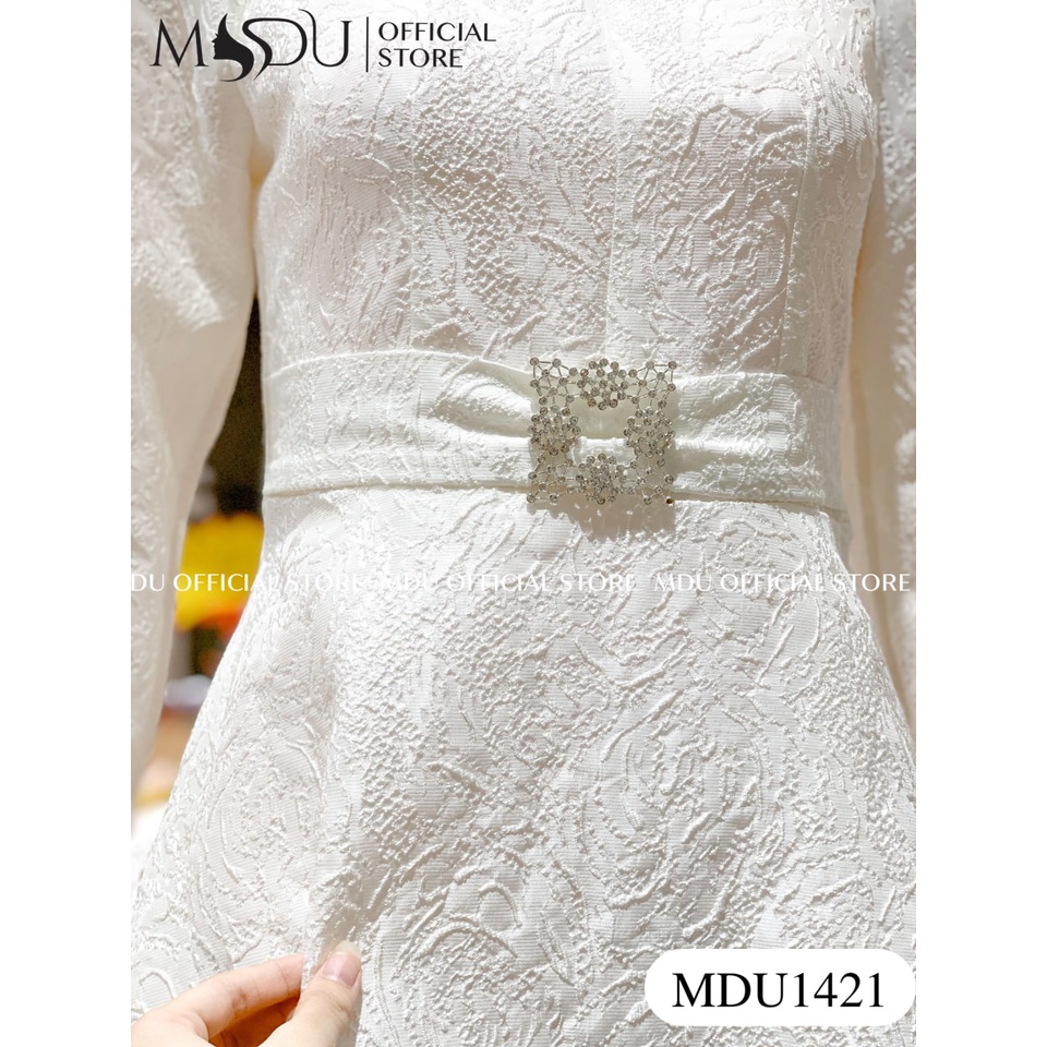 Váy thiết kế chất tafta gấm Nhật cao cấp sang chảnh MDU1421- MDU COLLECTION