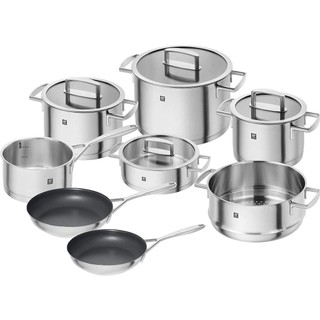 Bộ nồi zwilling vitaly 8 món, chất liệu thép không gỉ, vung kính chịu lực, dẫn nhiệt tốt, dùng cho mọi loại bếp, đức