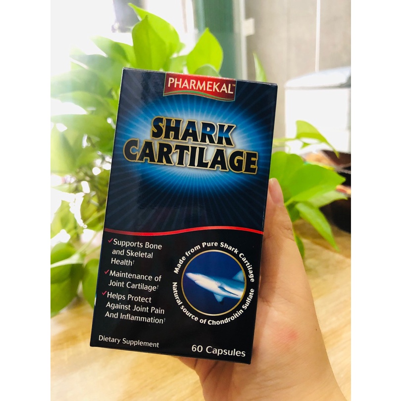 Sụn Cá Mập Pharmekal Shark Cartilage - hàng chính hãng.có tem phụ hộp 60 viên nhập khẩu Mỹ