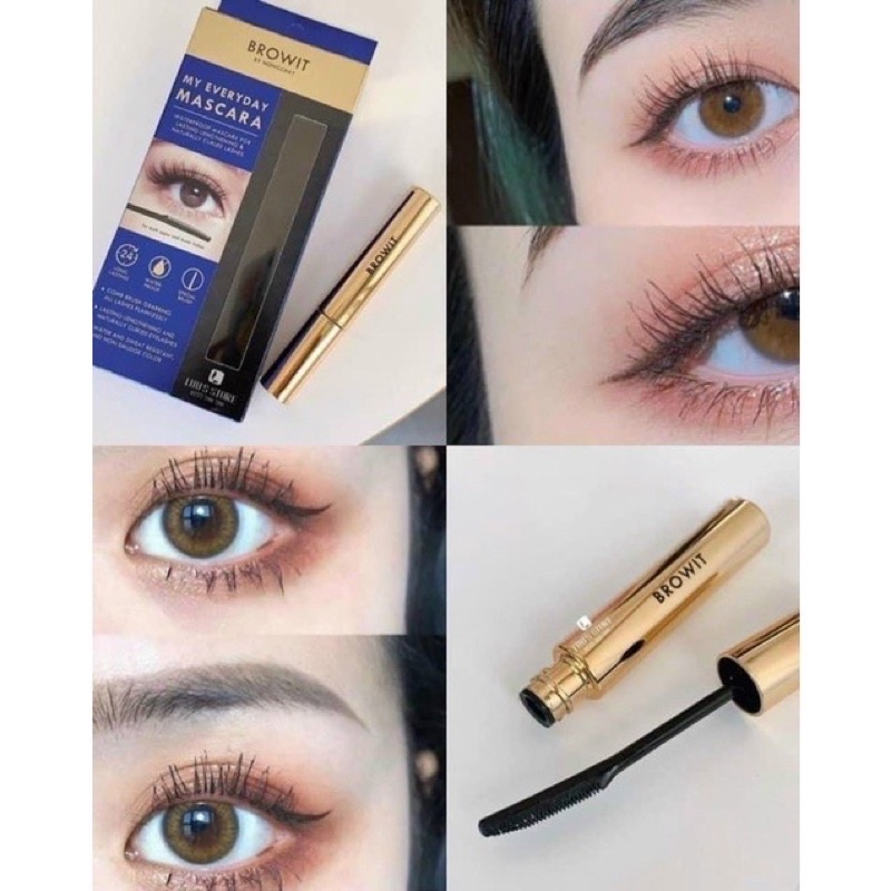 Mascara NongChat Browit Thái Lan làm dày, dài cong mi, chuyên dụng cho makeup