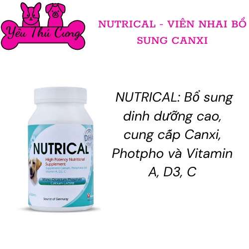 Viên uống bổ sung NUTRICAL  - yeuthucung - 0115