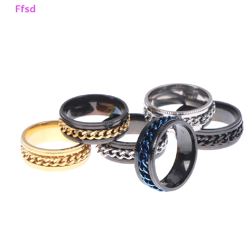 1 Nhẫn Đôi Xoay Được Bằng Thép Không Gỉ