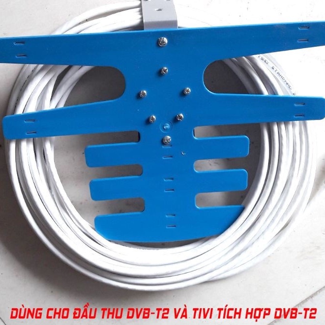 Anten DVB T2 thu truyền hình kỹ thuật số mặt đất DVB-T2 NAN XANH kèm dây 15 mét - Anten TIVI INTERNET DVB T2
