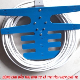 Anten DVB T2 thu truyền hình kỹ thuật số mặt đất DVB-T2 NAN XANH kèm dây 15 mét - Anten TIVI INTERNET DVB T2