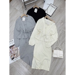Set Len 2 Món Thắt Eo Dây Kết Siêu Tôn Dáng