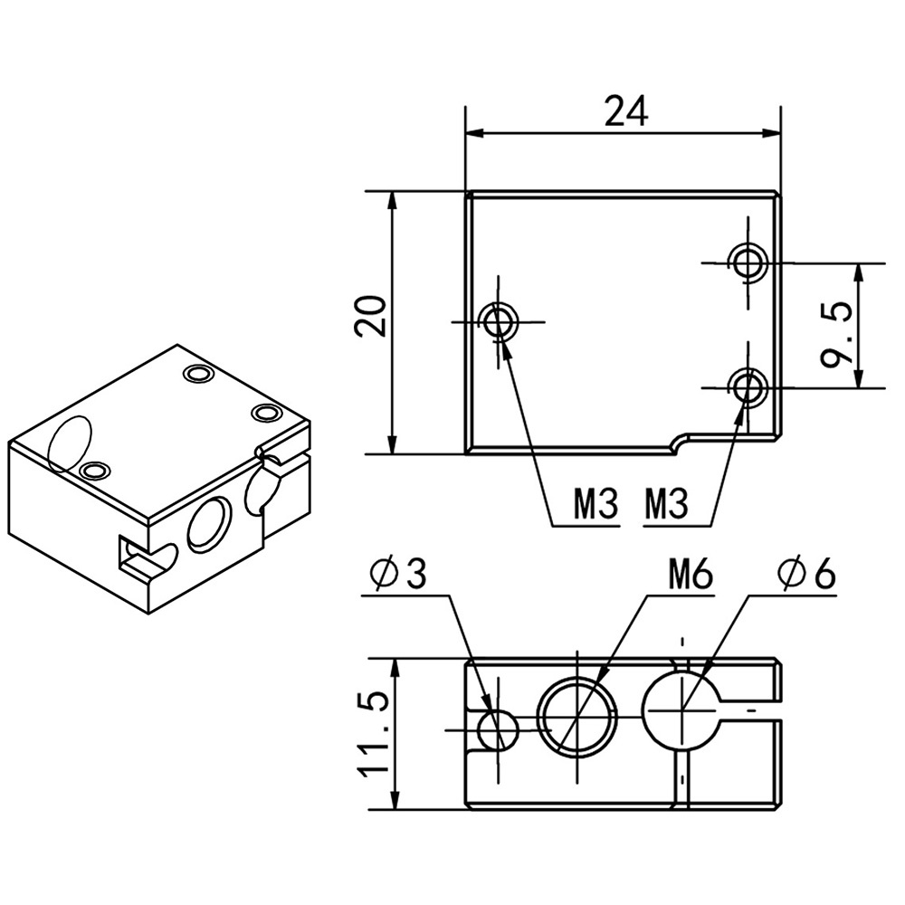 DIYMORE Phụ Kiện Cho Máy In 3D E3D PT100