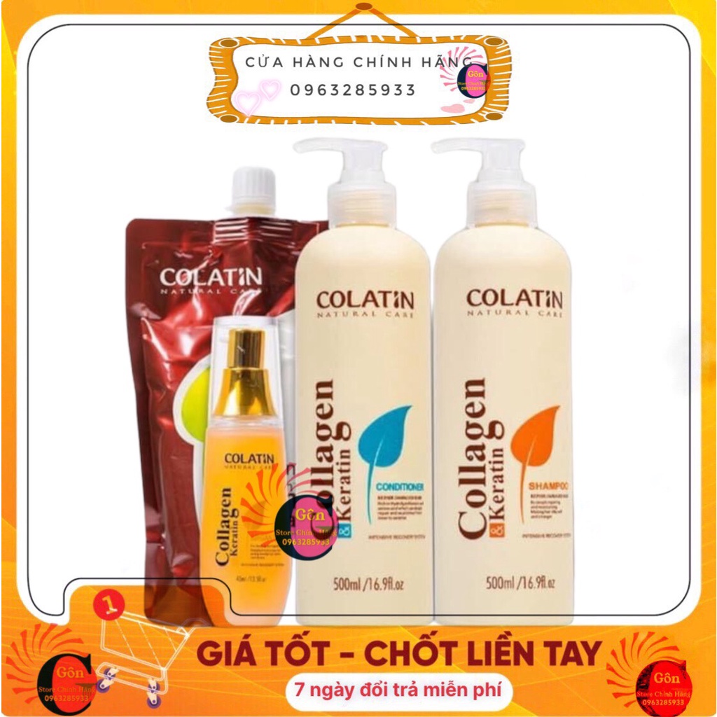 Bộ gội xả ,kem ủ , tinh dầu Colatin chính hãng công ty Xuân Thì