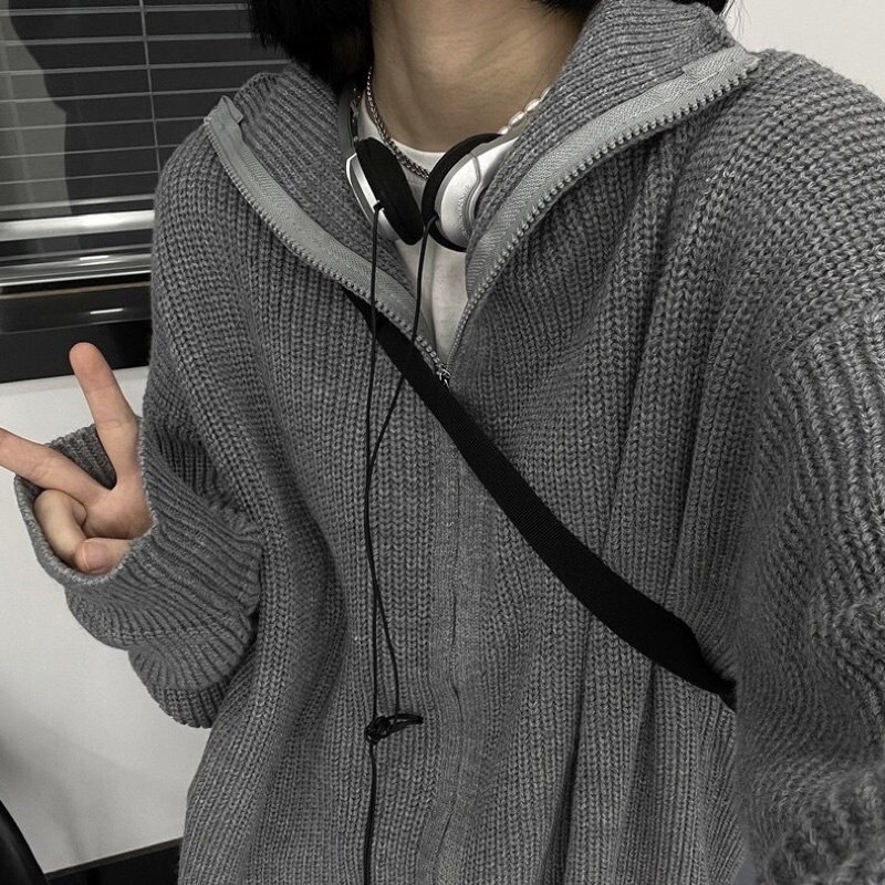 Áo len khoá kéo