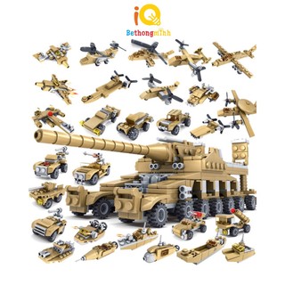 Đồ chơi xếp hình lắp ráp BeThongMinh mô hình siêu xe tăng 16 trong 1 cao cấp 544 PCS - Đồ chơi lắp ghép cao cấp