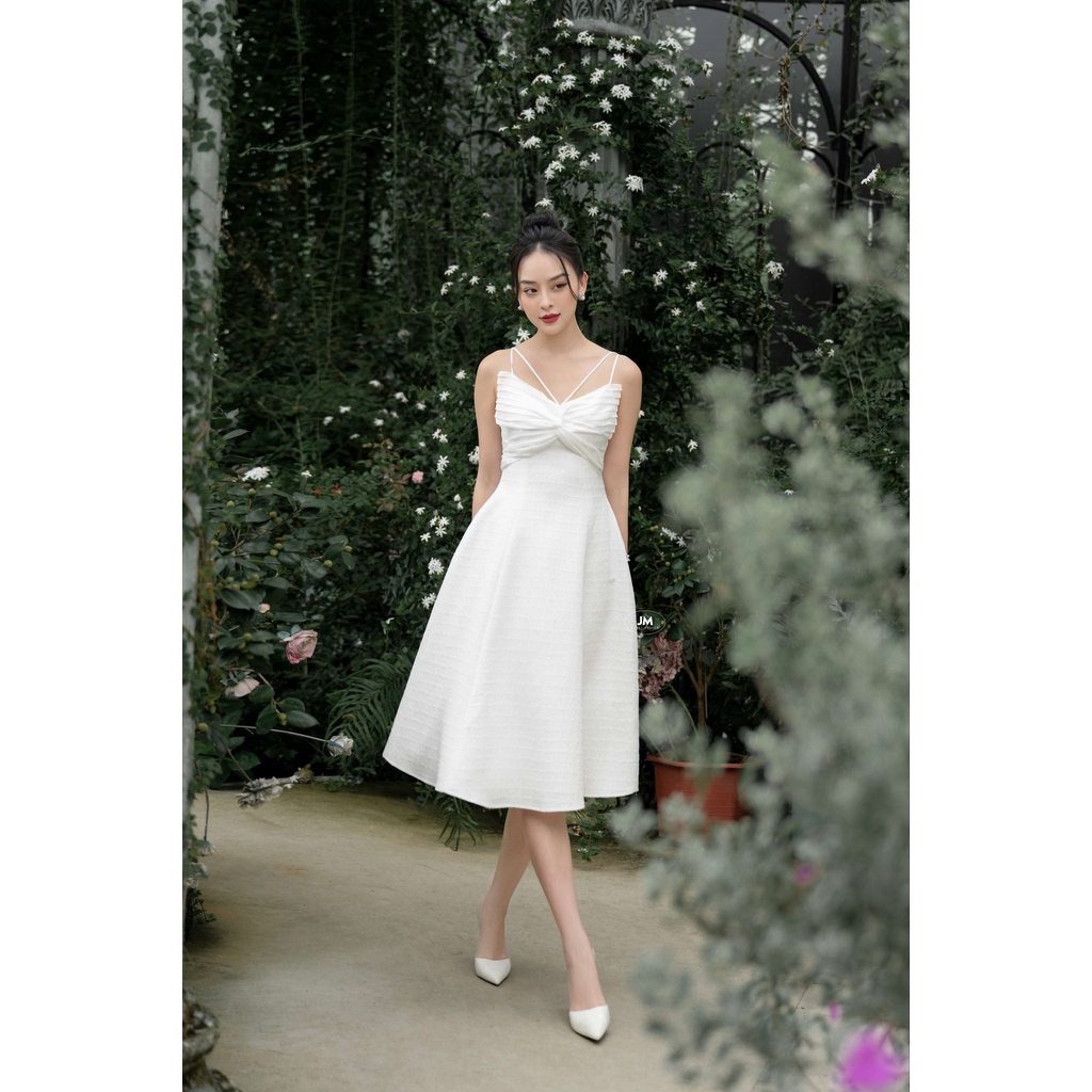 JM Dress Desgin - Đầm chân đổ ngực vặn xếp ly 1P17.2212PL